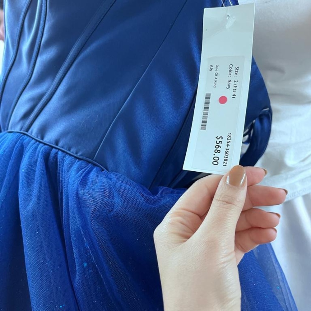 Prom dress the colour is Navy